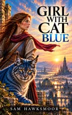 Girl Cat Blue